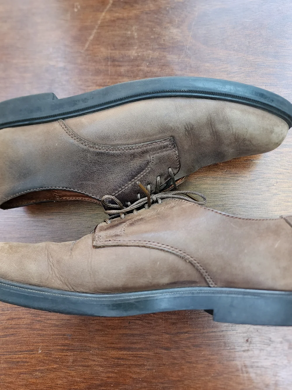 Vintage Thornton Bay Brown Nubuck Suede Leather Derby Oxford Shoes